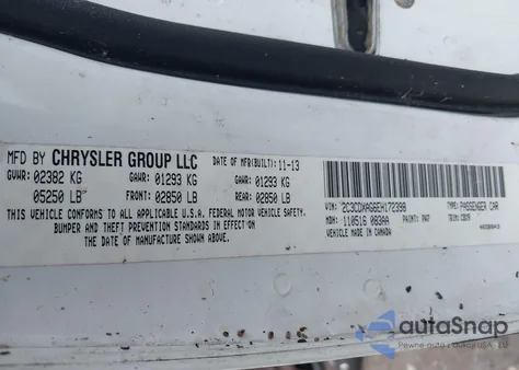 2014 Dodge Charger Police из США, поврежденный, VIN 2C3CDXAG6EH172398